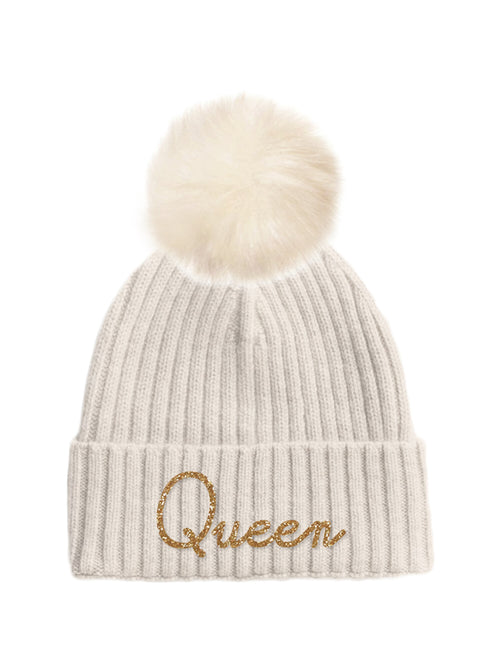 KNITTED CAP WITH PON PON 04027M