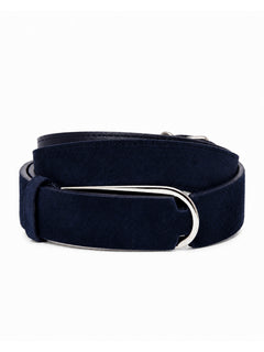 CINTURA NOBUCKLE SUEDE BLU