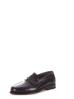 Santoni Penny scarpa mocassino classico da uomo blu, MCQU13207LC5SNOVN01