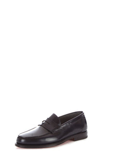 Santoni Penny scarpa mocassino classico da uomo blu, MCQU13207LC5SNOVN01