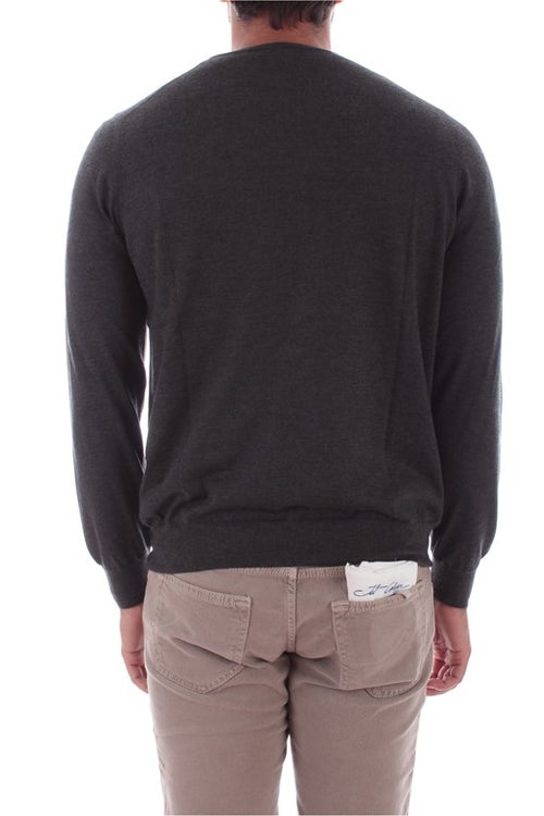 Barba maglia girocollo in cashmere da uomo grigio,12990 43567