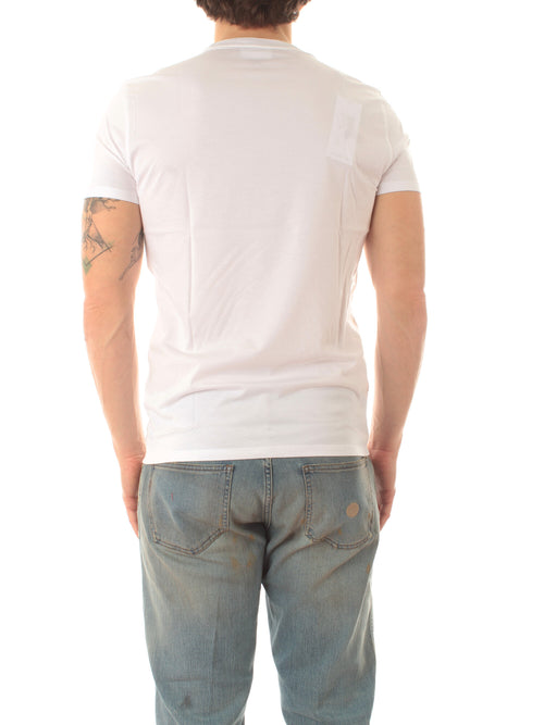 Lacoste T-shirt girocollo da uomo bianco, TH6709