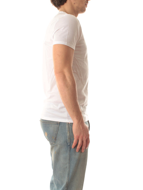 Lacoste T-shirt girocollo da uomo bianco, TH6709