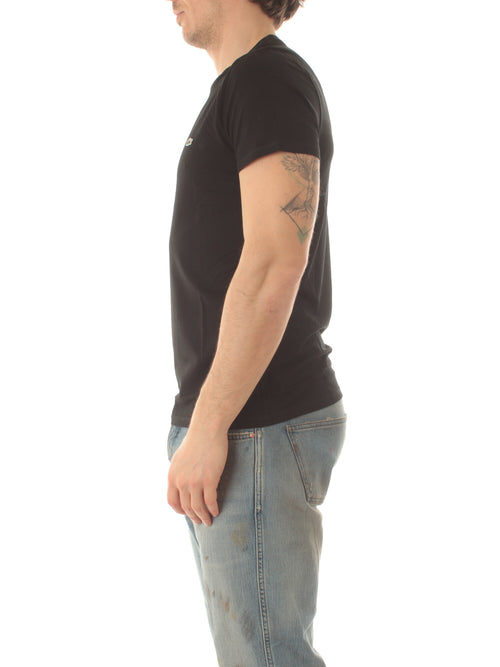 Lacoste T-shirt girocollo da uomo noir, TH6709