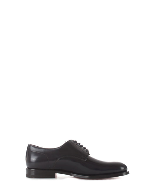 Santoni stringata derby da uomo blu,MCC014272JC6INOVU50