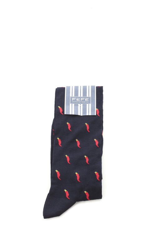 Fefè calze da uomo corni blu,SOCORN1L