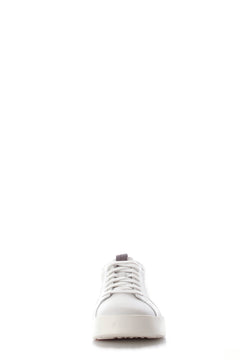 Santoni sneakers in pelle bianco/bordeaux da uomo,MBWI21303BARXDSPI51