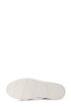 Santoni sneakers in pelle bianco/bordeaux da uomo,MBWI21303BARXDSPI51