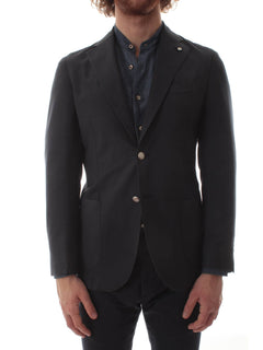 Luigi Bianchi Mantova giacca monopetto da uomo blu,2887 15841