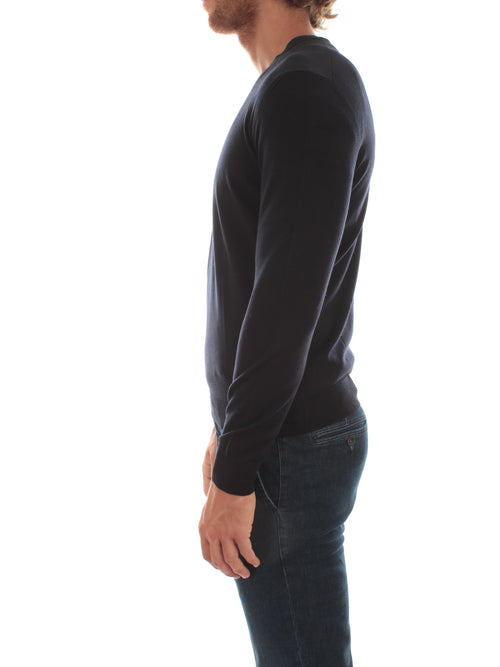 Drumohr maglia scollo a V da uomo blu,D0D481