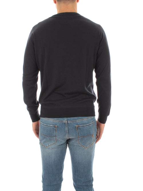 Drumhor maglia in cashmere da uomo blu,D0TK103