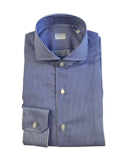 Xacus camicia rigata da uomo blu,520ML 11293