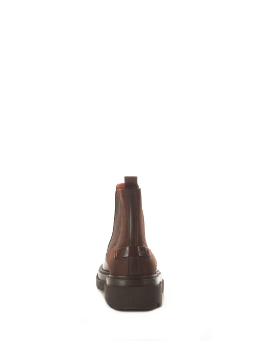 Santoni BLOCKAGE stivaletto Chelsea da uomo dark brown,MGMI17701JK4EZOLT50