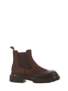 Santoni BLOCKAGE stivaletto Chelsea da uomo dark brown,MGMI17701JK4EZOLT50