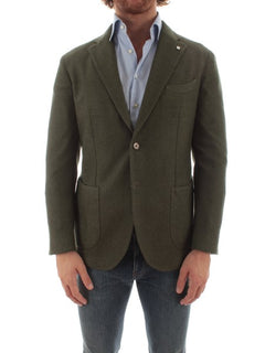 Luigi Bianchi Mantova giacca monopetto da uomo verde,2887 15177