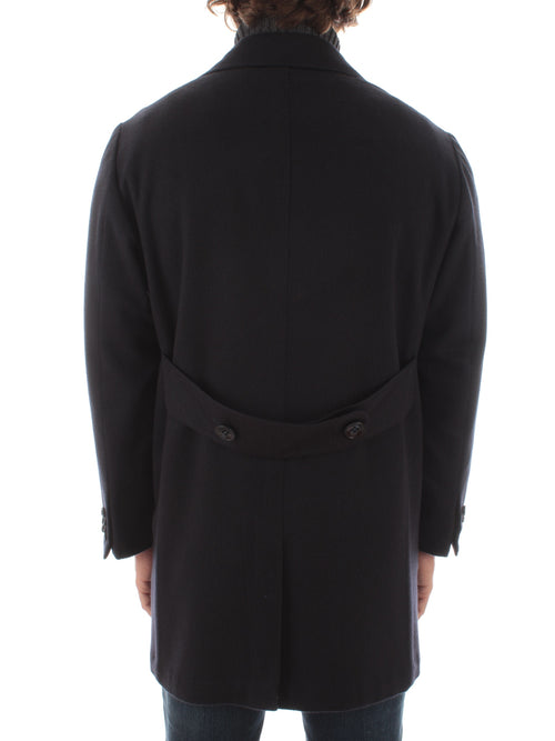 Kiton cappotto monopetto da uomo blu,UGO411K011401600S