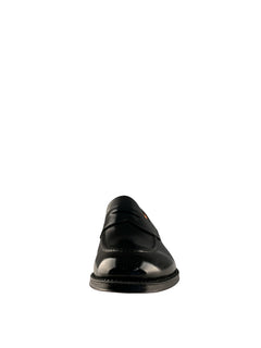 Santoni mocassino penny in pelle black da uomo,MCRO12231JB2IOBRN01