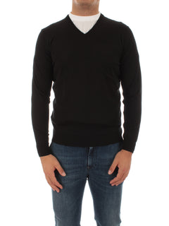 Drumohr maglia scollo a V da uomo nero,D0D481