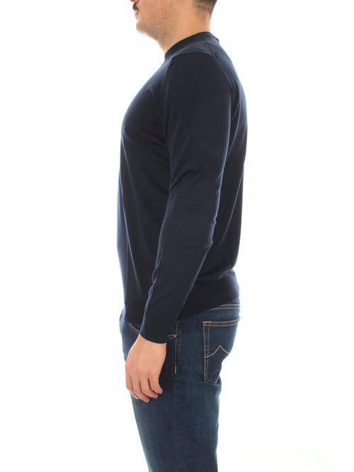 Drumohr maglia girocollo da uomo blu navy