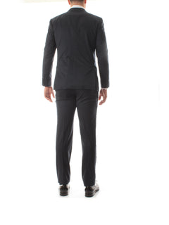 Kiton abito smoking in lana blu da uomo,UASM861K0102402004
