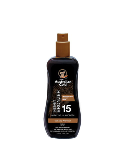 Australian Gold SPF 15 SPRAY GEL CON BRONZER 237 ml