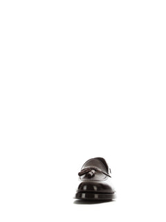 Santoni mocassino in pelle testa di moro da uomo, MCHI17834MH4HOBRT53