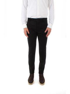 Berwich MORELLO pantalone ventrepiatto da uomo black