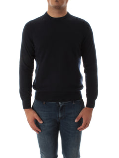 Fedeli ARGENTINA maglia girocollo da uomo blue scuro,5UI07001