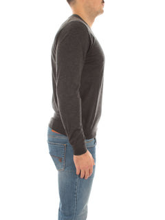 Fedeli ARGENTINA maglia in misto seta e cashmere antracite da uomo,5UI07119