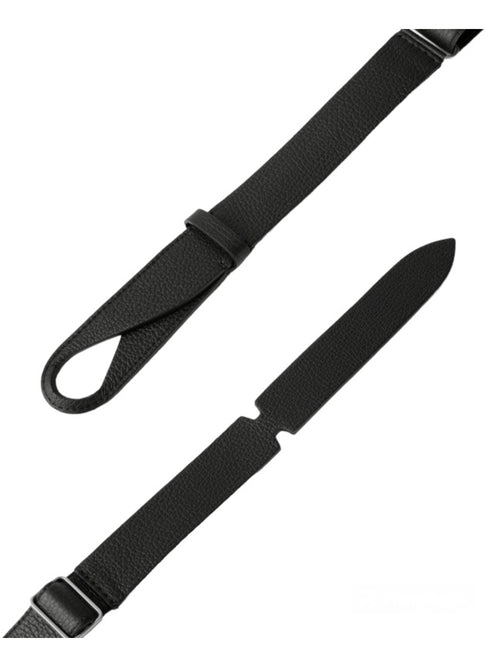 Orciani cintura no buckle micron in pelle nero da uomo,NB0039