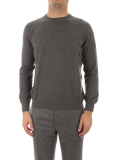 Barba maglia girocollo da uomo grigio