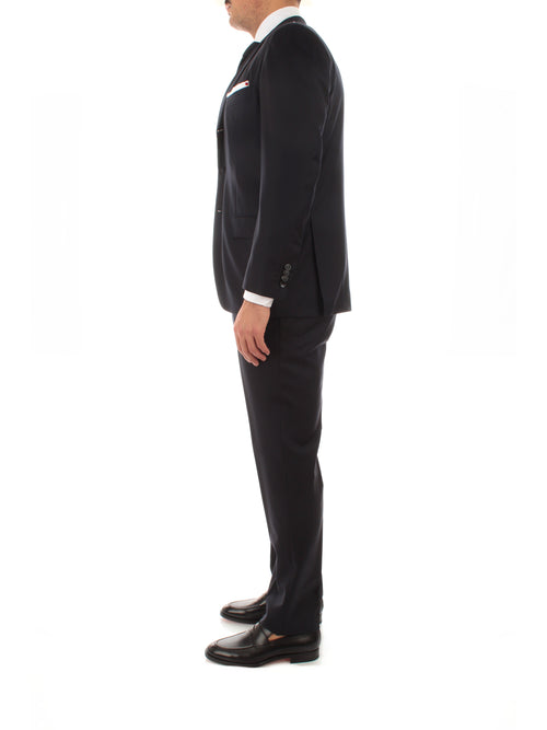 Kiton abito monopetto da uomo blu