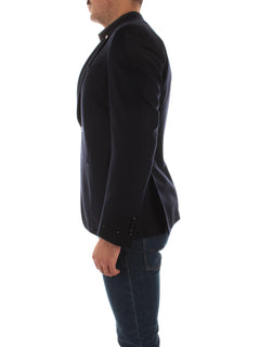 Luigi Bianchi Mantova giacca blazer blu da uomo,2403 24529