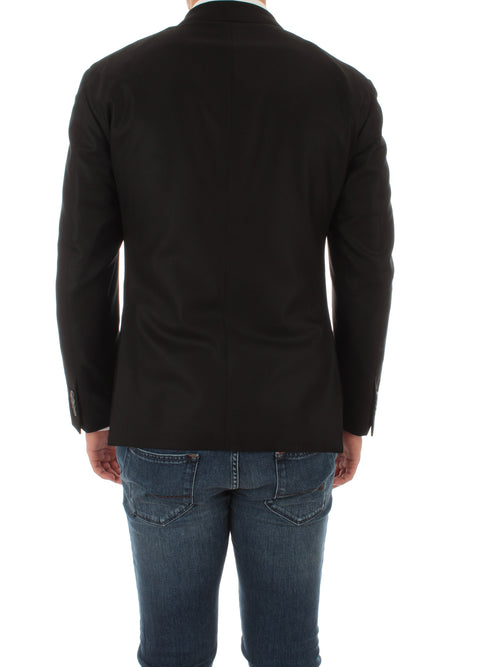 Luigi Bianchi Mantova giacca blazer nero da uomo,2403 24529