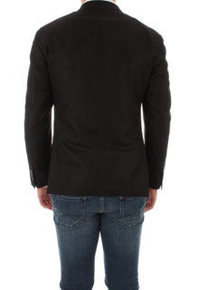 Luigi Bianchi Mantova giacca blazer nero da uomo,2403 24529