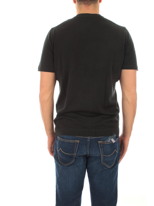Drumohr T-shirt manica corta da uomo nero