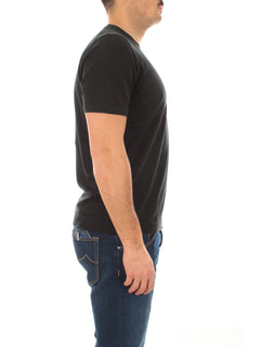 Drumohr T-shirt manica corta da uomo nero