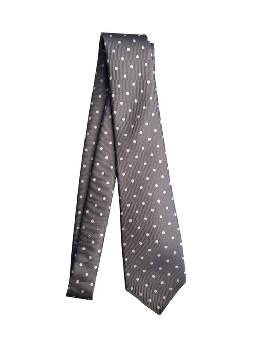 Kiton cravatta in seta da uomo grigio