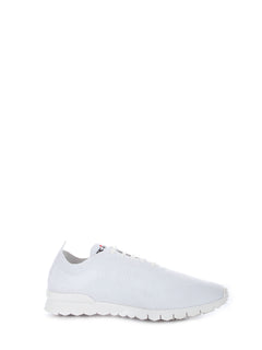 Kiton sneakers in tela di cotone da uomo bianco