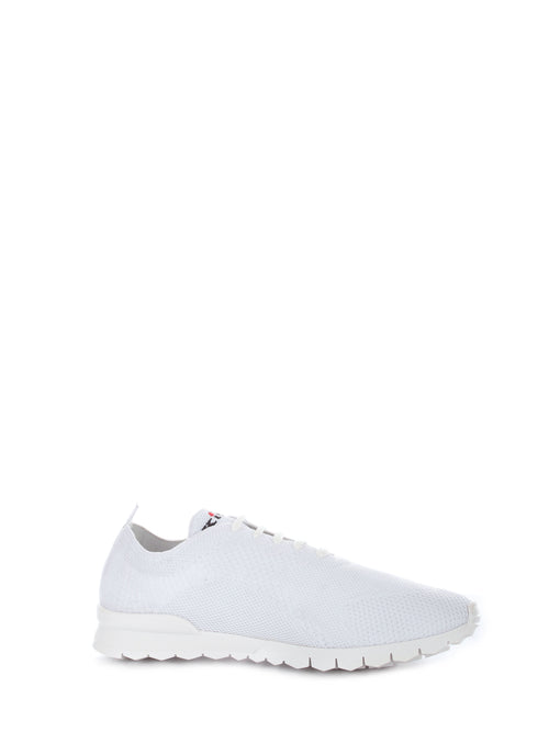 Kiton sneakers in tela di cotone da uomo bianco