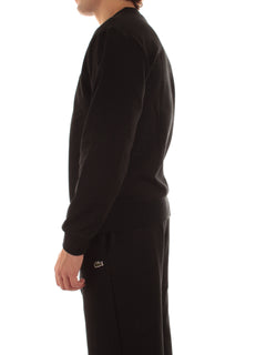 Lacoste felpa jogger in cotone spazzolato da uomo nero