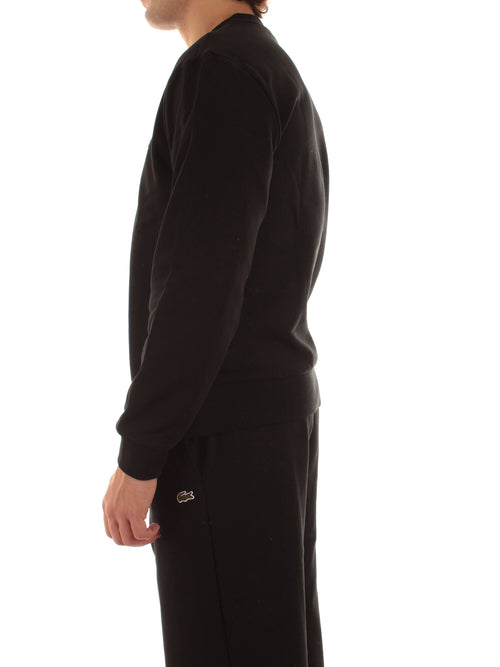 Lacoste felpa jogger in cotone spazzolato da uomo nero
