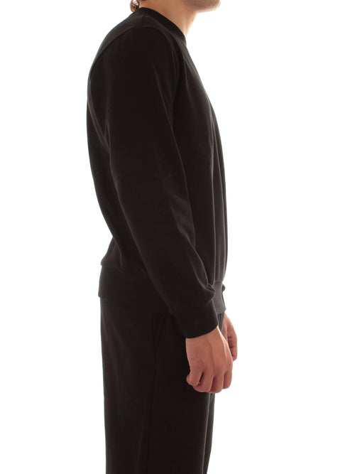 Lacoste felpa jogger in cotone spazzolato da uomo nero