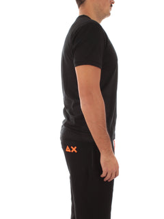 Sun 68 T-shirt pocket solid pocket da uomo nero