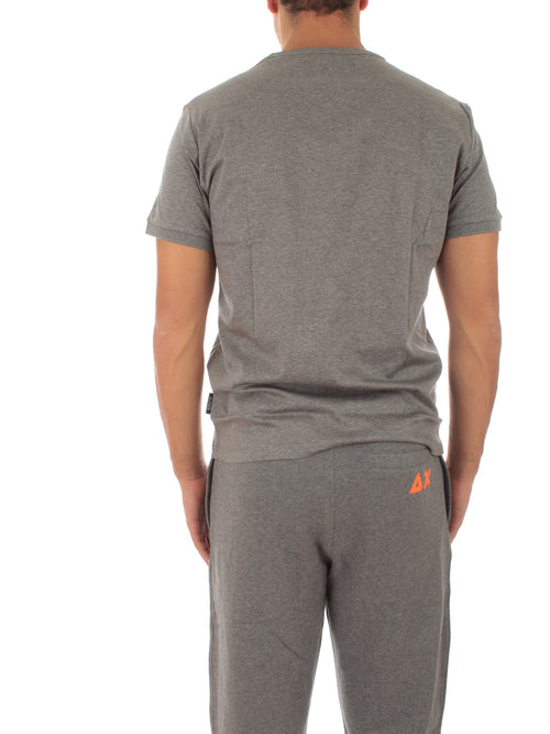 Sun 68 T-shirt pocket solid pocket da uomo grigio