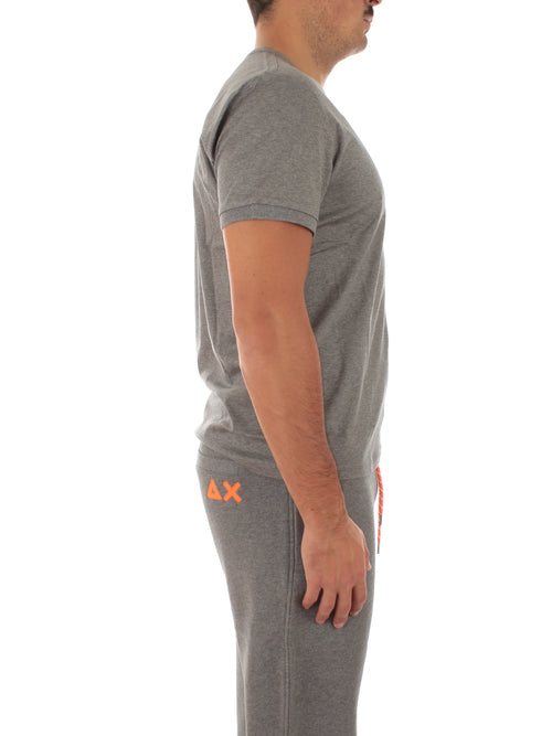 Sun 68 T-shirt pocket solid pocket da uomo grigio