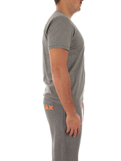 Sun 68 T-shirt pocket solid pocket da uomo grigio
