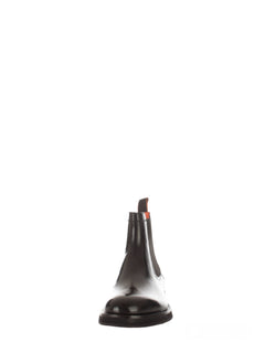 Santoni stivaletto Chelsea in pelle nera da uomo