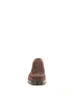 Santoni desert boot polacchina in suede con carrarmato da uomo moro