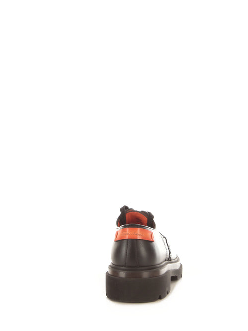 Santoni scarpa stringata Derby coda di rondine da uomo black
